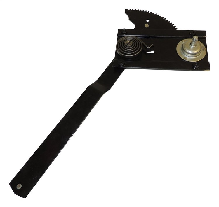 55074991 Window Regulator for 1992-1995 YJ Wrangler w/ Full Steel Doors [Black, Silver, Metal, Plastic, Front]