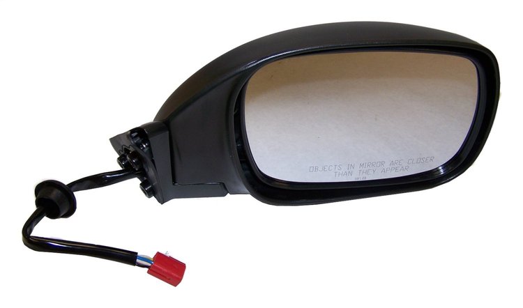 55154948AC Mirror for 1997-2001 Jeep XJ Cherokee, Black [Black, Glass, Metal, Plastic, Right]