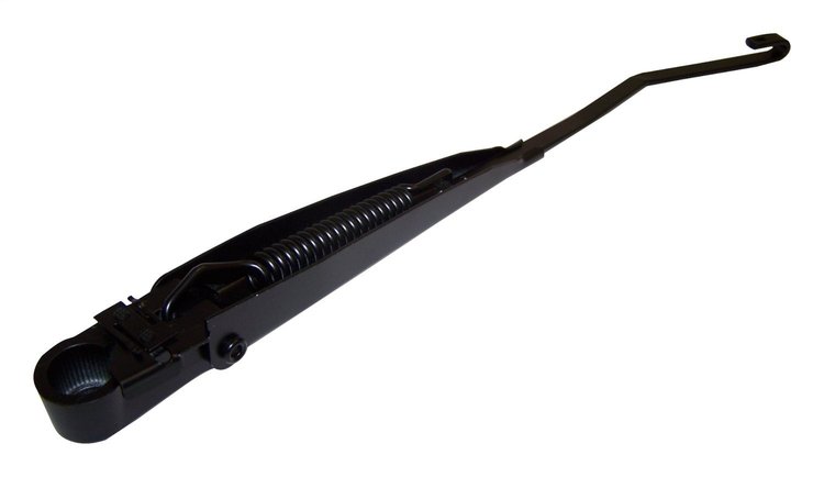55155658 Wiper Arm for 1997-2006 Jeep TJ Wrangler w/ LHD, Black, L or R [Black, Steel, Front]