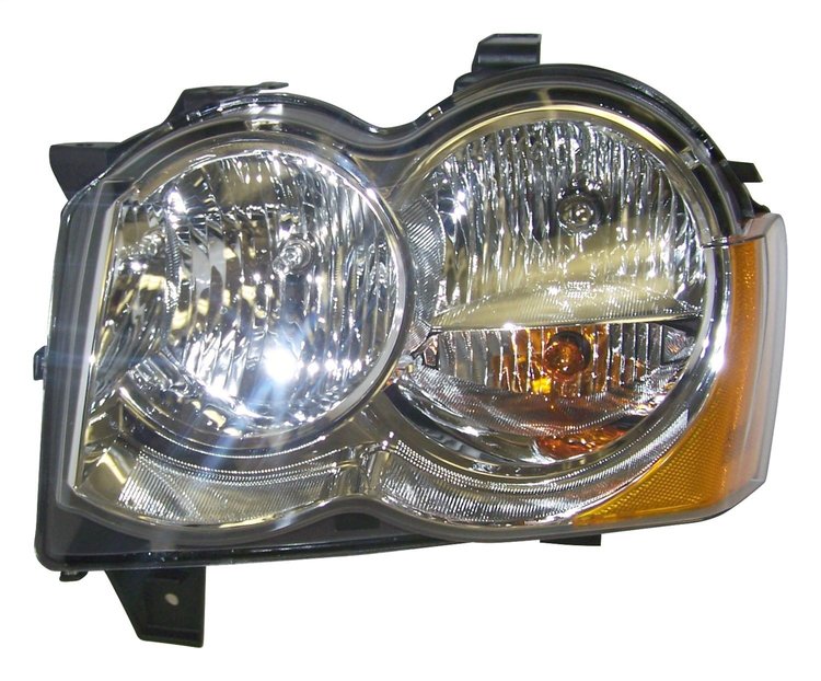 55157483AE Headlight for 2008-2010 Jeep WK Grand Cherokee w/o High Intensity Discharge Bulbs, Includes Bulbs, Sockets
