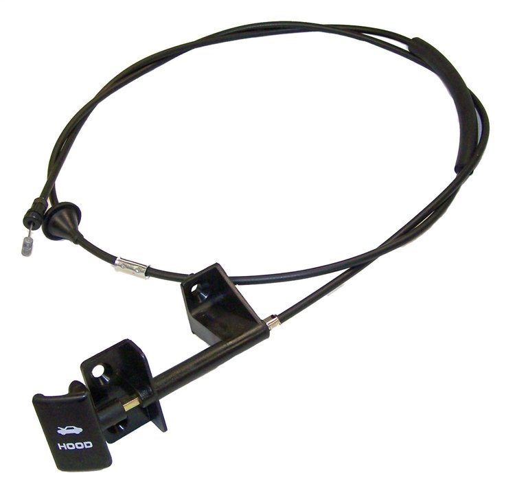 55235483AD Hood Release Cable for 1997-2001 XJ Cherokee w/ LHD [Black, Metal, Plastic]
