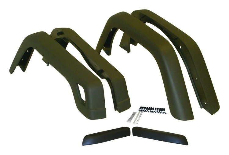 55254918K6 Fender Flare Kit for 6-Piece 97-06 Jeep TJ Wrangler Fender Flare Kit, Black Textured, 3-3/4 in. Width