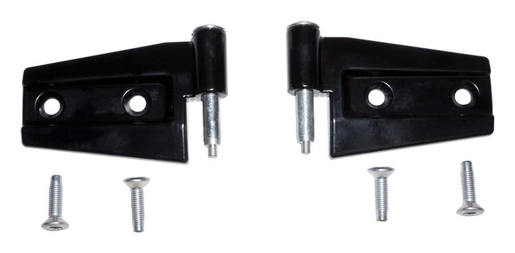 55395384K Door Hinge Kit for 2007-2018 Jeep JK Wrangler w/Full or Half Doors, L & R [Black, Aluminum, Steel, Front or Rear]