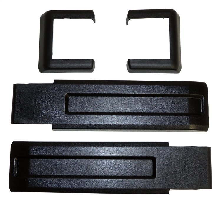 55397091K Tailgate Hinge Cover Set for 2007-2018 Jeep JK Wrangler [Black, Plastic, Rear]