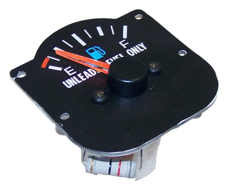 56004879 Fuel Gauge for 1992-1995 Jeep YJ Wrangler, Reads "Unleaded Fuel Only" [Amber, Black, White, Metal, Plastic]