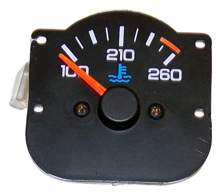 56004881 Temperature Gauge for 1992-1995 Jeep YJ Wrangler, USA, Reads in Fahrenheit [Amber, Black, White, Metal, Plastic]