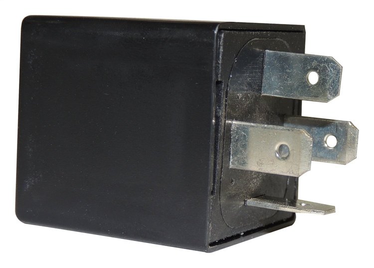 56009339 Flasher for 1997-2000 Jeep TJ Wrangler (USA, Canada) [Black, Unpainted, Metal, Plastic]