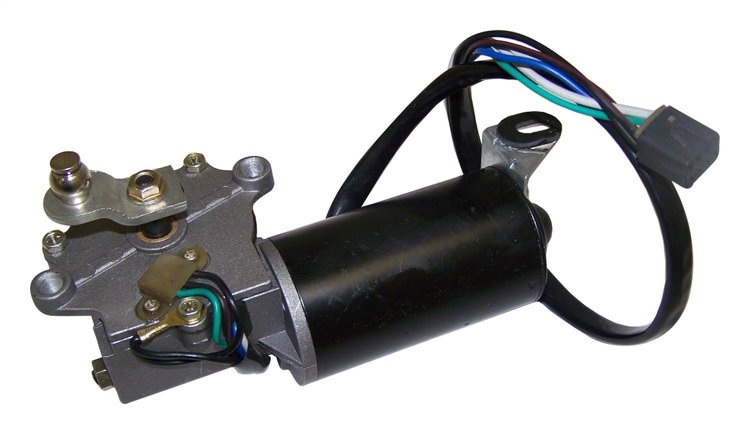 56030005 Wiper Motor for 1987-1995 Jeep YJ Wrangler [Black, Unpainted, Aluminum, Plastic, Front]