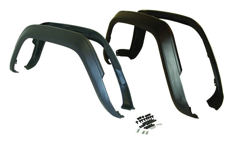 5AGK Fender Flare Kit for 1984-1994 Jeep XJ Cherokee, Includes 4 Flat Black Flares and Hardware, No Brackets
