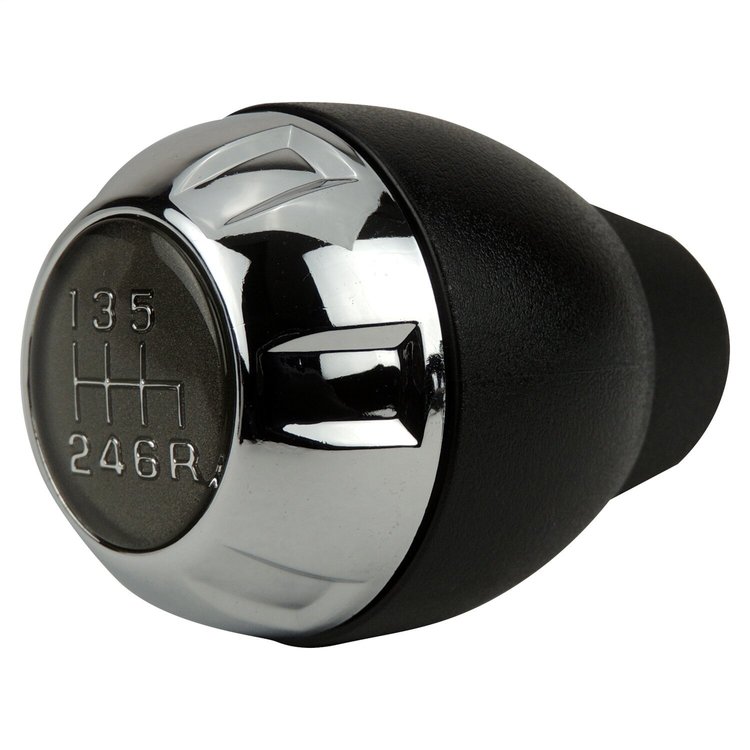 68085312AB Shift Knob for 2011-2018 Jeep JK Wrangler w/ Manual Transmission, Chrome Bezel [Black, Chrome, Plastic]