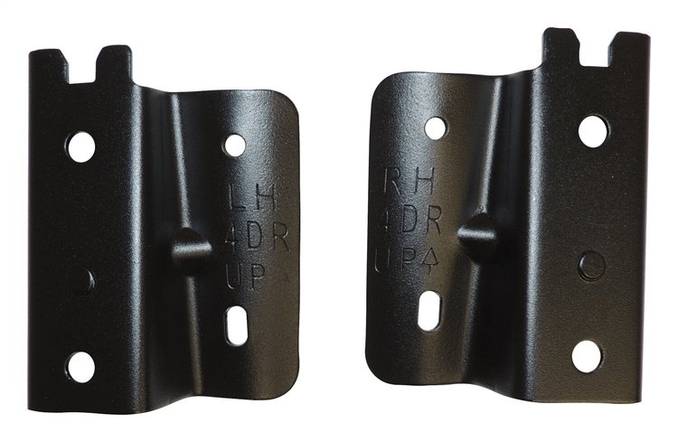 68163704K Soft Top Bow Bracket Set for 2013-2018 JK Wrangler w/ 4 Doors [Black, Steel, Rear]