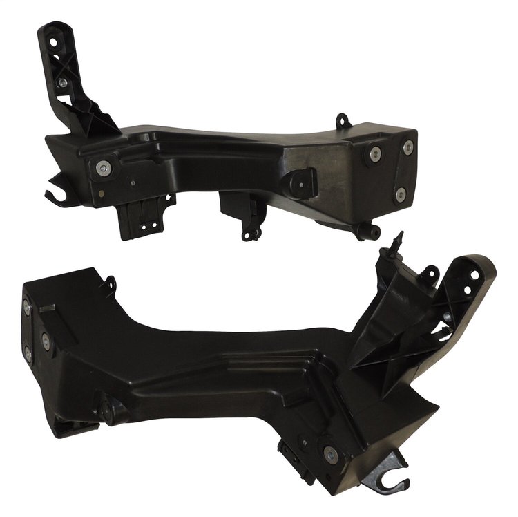 68223399K Headlight Mounting Bracket Set for 2014-2022 Jeep WK2 Grand Cherokee [Black, Plastic, Front]