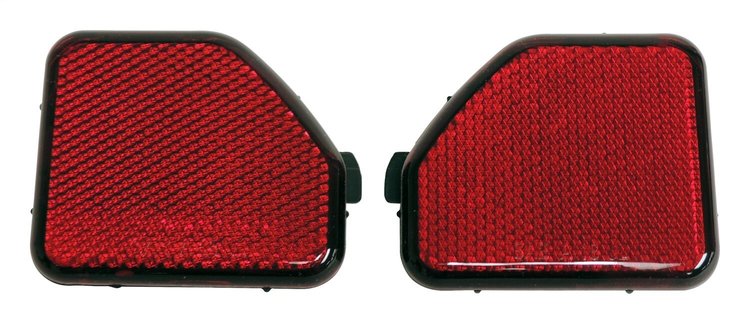 68281936K Fascia Reflector Set for 2018+ Jeep JL Wrangler, Red Plastic [Red, Plastic, Rear]