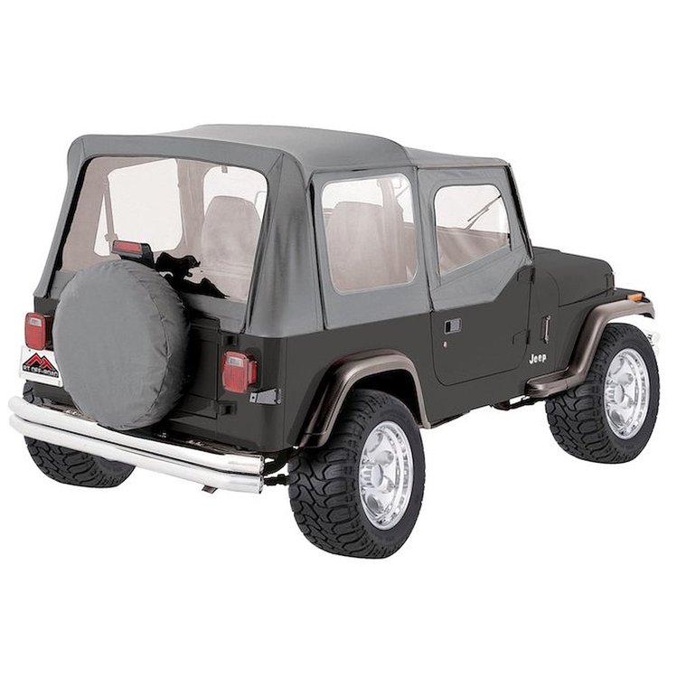 CT20009 Grey Denim Complete Soft Top for 1987-1995 Jeep Wrangler