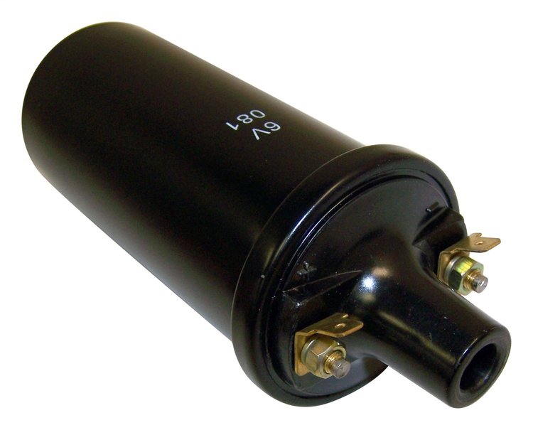 J0649712 Ignition Coil for Jeep 1941-1945 MB, 1945-1958 CJ-2A, CJ-3A, CJ-3B, CJ-5, CJ-6, 1948-1950 Jeepster