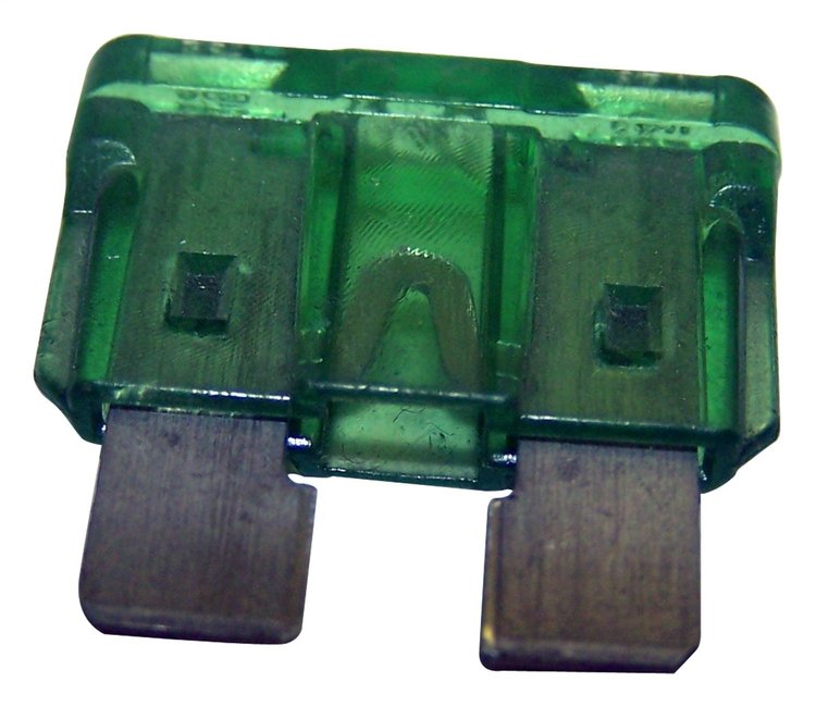 J3231219 Fuse for 30 Amp Fuse (Green) [Green, Silver, Metal, Plastic]