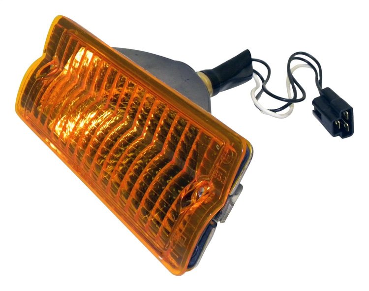 J5460106 Parking Light for Jeep 1976-1991 SJ, J-Series, Included Lamp, Bulb & Harness [Amber, Plastic, Front]