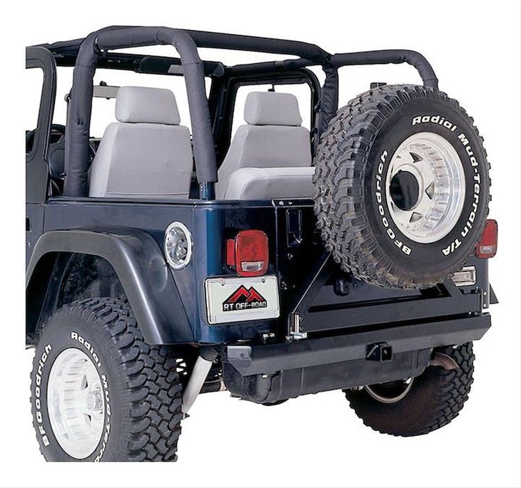 RB10115 Black Denim Full Replacement Roll Bar Pad & Cover Kit for 1992-1995 Jeep YJ Wrangler