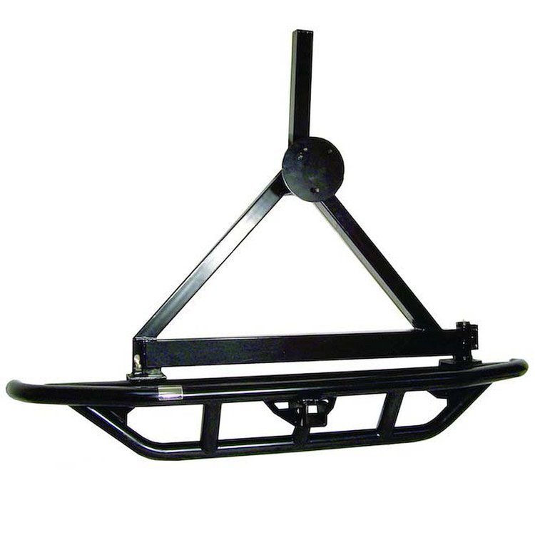 RT20004 Rock Crawler Rear Bumper w/ Tire Carrier for 1987-2003 Jeep Wrangler, 1997-2003 Jeep TJ