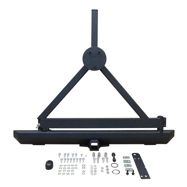 RT20005 Heavy Duty Rear Bumper w/Tire Carrier for 1987-2003 Jeep Wrangler, 1997-2003 Jeep TJ, 2004-2006 Jeep Wrangler Rubicon