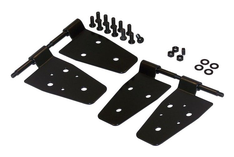 RT26003 Black Door Hinge Set for Jeep 1987-1995 YJ Wrangler w/ Half Doors & 1997-2006 TJ Wrangler; 4 Hinges