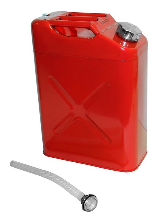 RT26010 Jerry Can Red 5.4 gallon Includes a plastic pour spout, vent and travel cap for Select Jeep Models