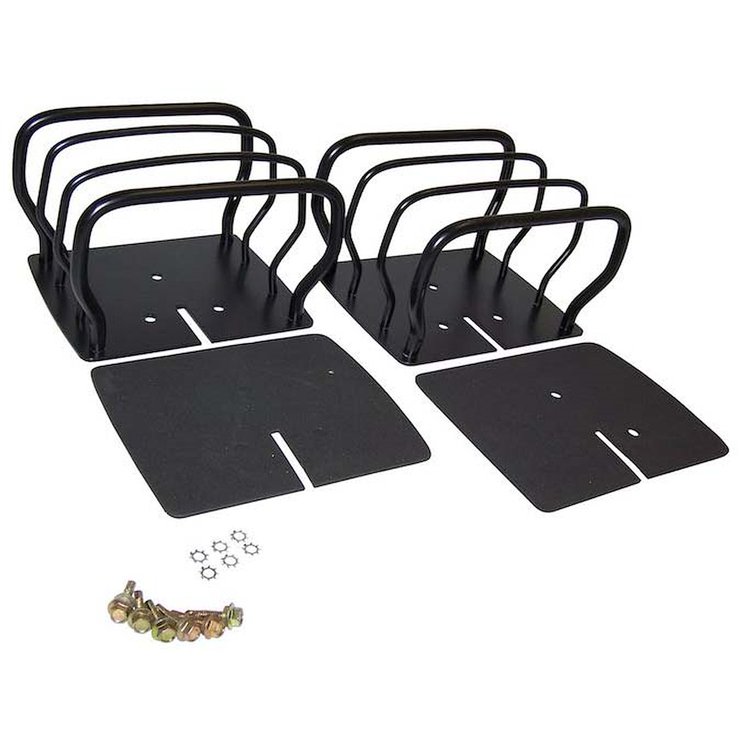 RT26017 Black Euro Tail Lamp Guard Set for 1976-1983 Jeep CJ5, 1976-1986 Jeep CJ7, 1981-1985 Jeep Scrambler
