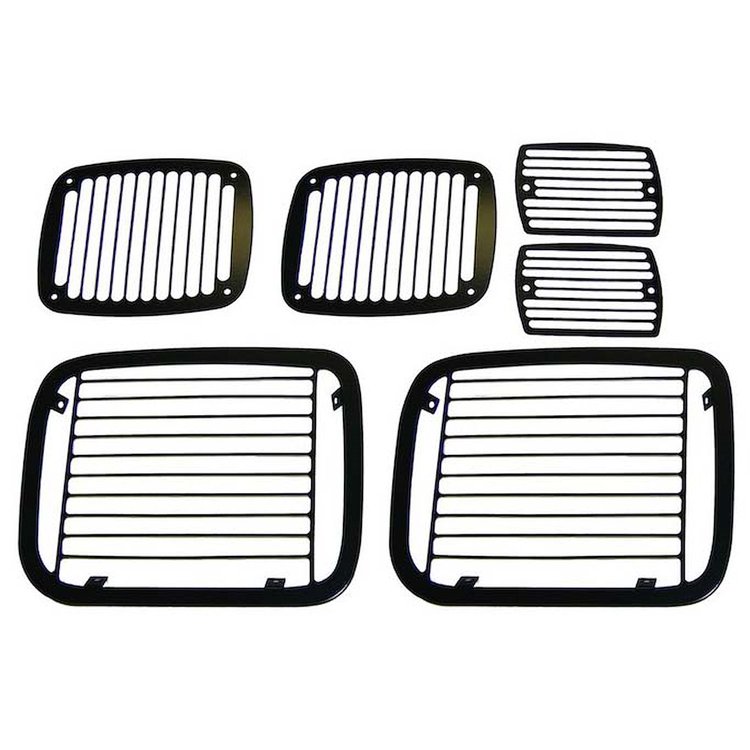Black Stone Guard Set for 1987-1995 Jeep Wrangler YJ