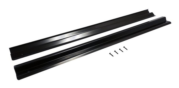 RT26036 Gloss Black Powder Coated Stainless Steel Entry Guard Set for 1997-2006 Jeep TJ Wrangler; Includes Mounting Screws