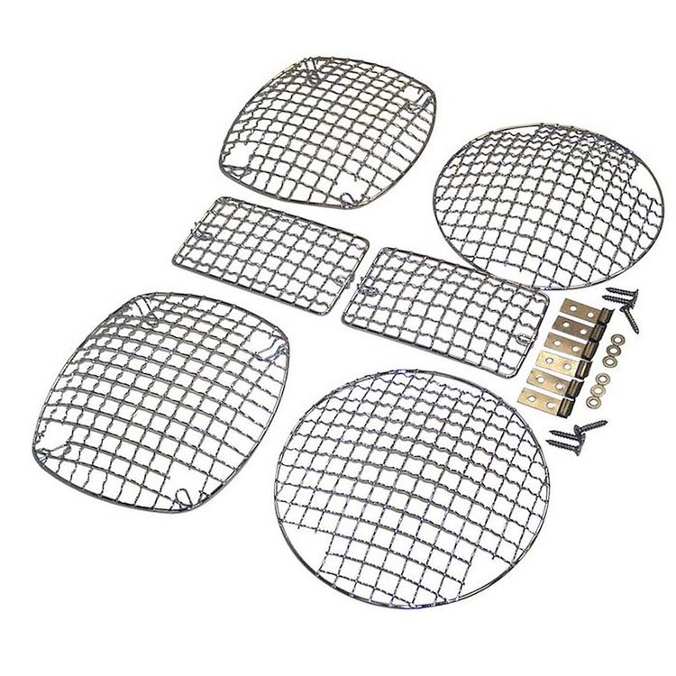 RT26047 Chrome Stone Guard Set for 1997-2003 Jeep TJ, 1998-2003 Jeep Wrangler, 2004-2006 Jeep Wrangler X
