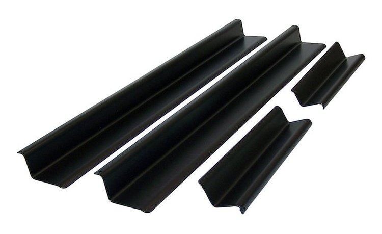 RT26050 Entry Guard Set for 2007-2018 Jeep JK Wrangler w/ 4 Doors; Black Power Coated; Set of 4