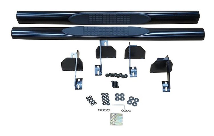 RT26059 Black Tubular Side Steps for Jeep JK Wranglers w/ 2-Doors