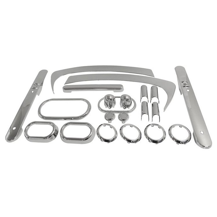RT27029 Chrome Complete Interior Trim Kit for 2007-2010 Jeep Wrangler Sahara, 2007-2010 Jeep Wrangler X