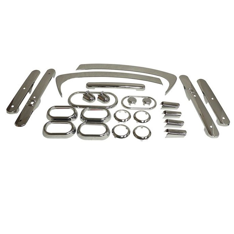 Chrome Complete Interior Trim Kit for 2007-2010 Jeep Wrangler 4-Door
