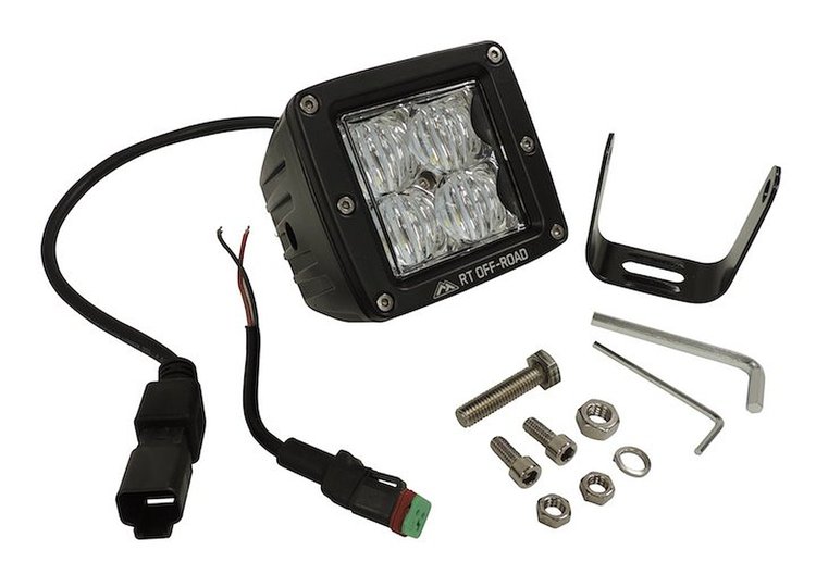 RT28085 3" LED Light w/ Mounting Bracket & Connector for Universal Applications; Features Flood Optics