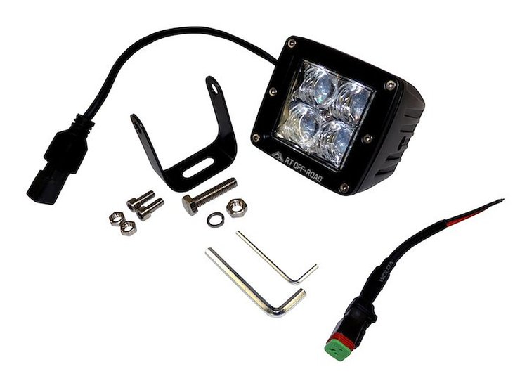 RT28086 3" LED Light w/ Mounting Bracket & Connector for Universal Applications; Features Spot Optics