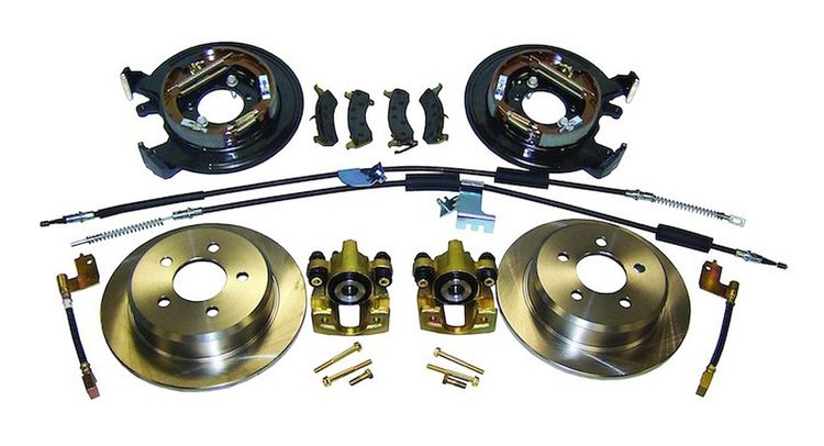 RT31006 Rear Disc Brake Conversion Kit for 1993-1998 Jeep Grand Cherokee ZJ, 1997-2006 Jeep Wrangler TJ