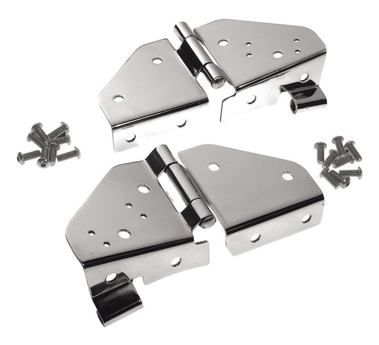 RT34017 Windshield Hinge Kit for 1976-1995 Jeep CJ-5, CJ-7, CJ-8, Wrangler YJ [Stainless Steel, Includes Hardware]