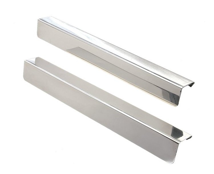 RT34028 Set of 2 Stainless Steel Entry Guards for 1955-1983 Jeep CJ-5; Stick-On Type