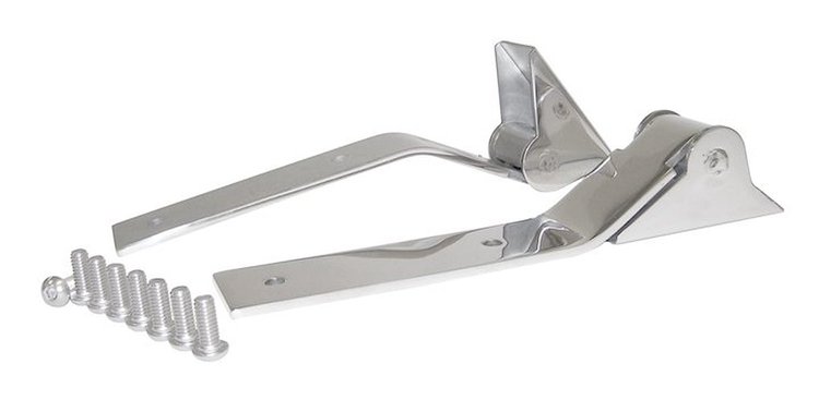 RT34049 Stainless Tailgate Hinge Set for 1987-1995 Jeep YJ Wrangler; Includes (2) Hinges and Hardware