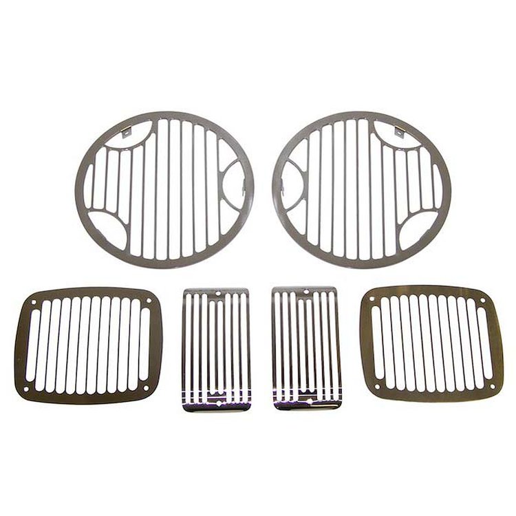 Stainless Steel Stone Guard Set for 1997-2006 Jeep Wrangler TJ