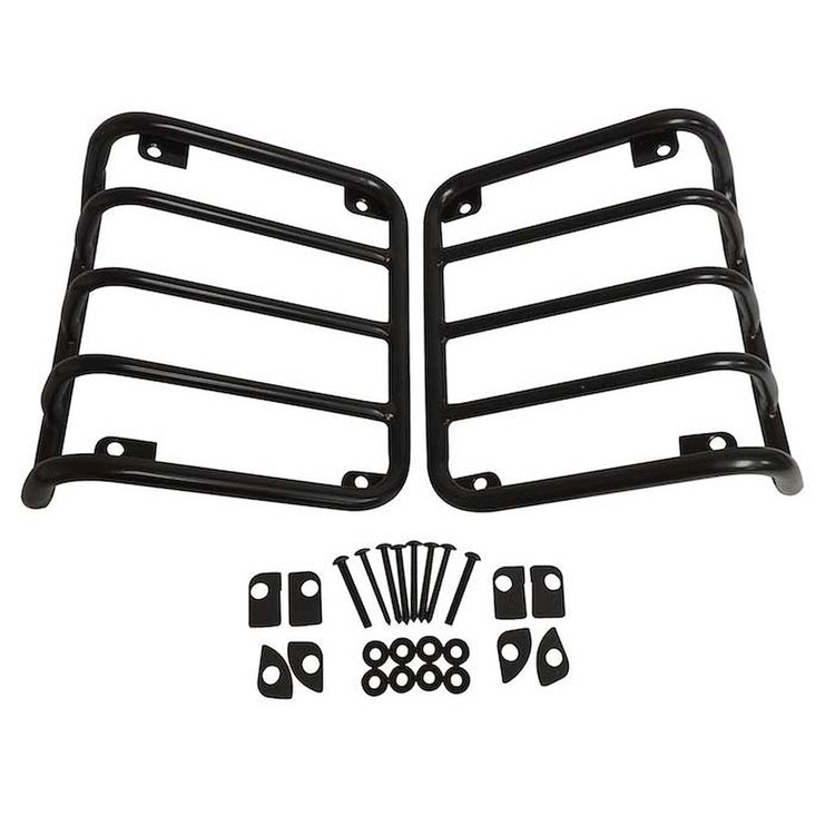 Black Tail Light Guard Set for 2007-2017 Jeep Wrangler