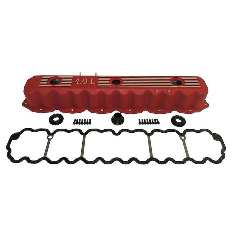RT35002 Red Valve Cover Kit for 1993-2001 Jeep Cherokee, 1993-2001 Jeep Grand Cherokee, 1993-2004 Jeep Wrangler Sahara
