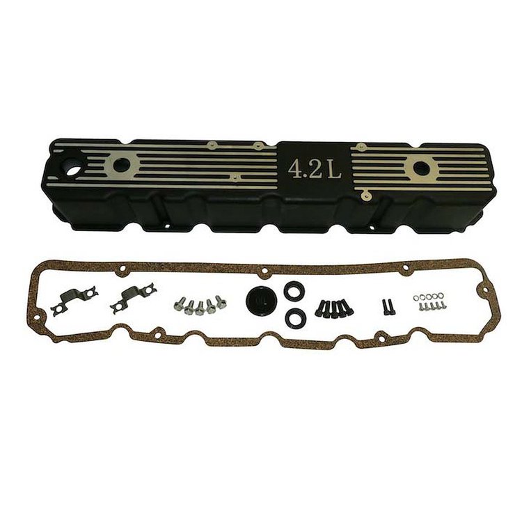 RT35005 Black Valve Cover Kit for 1981-1986 Jeep CJ/SJ Series 4.2L