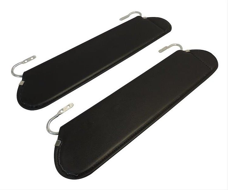 RT54001 Black Sun Visor Set for 1955-1958 Jeep Willys CJ-5, 1956-1958 Jeep Willys CJ-6, 1959-1983 Jeep CJ5, 1959-1975 Jeep CJ6