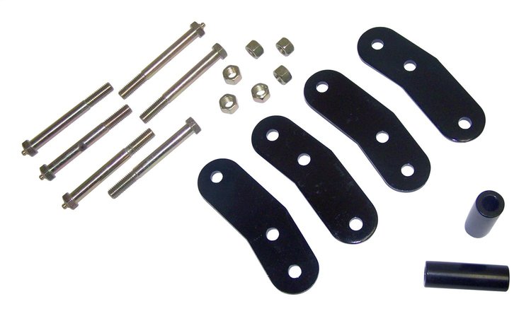 SE04 HD Shackle Kit for 1987-1995 Jeep YJ Wrangler, Front or Rear, Left or Right, Includes 4 Plates & Hardware