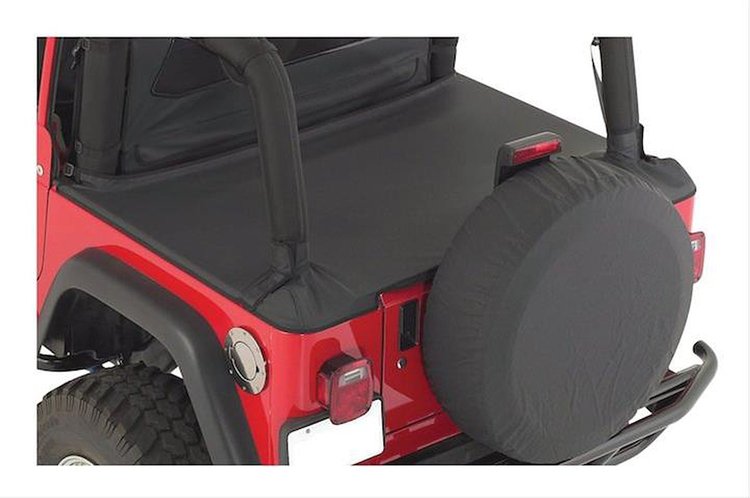 TN10215 Black Denim Tonneau Cover for 1987-1991 Jeep YJ Wrangler. Hardware Included