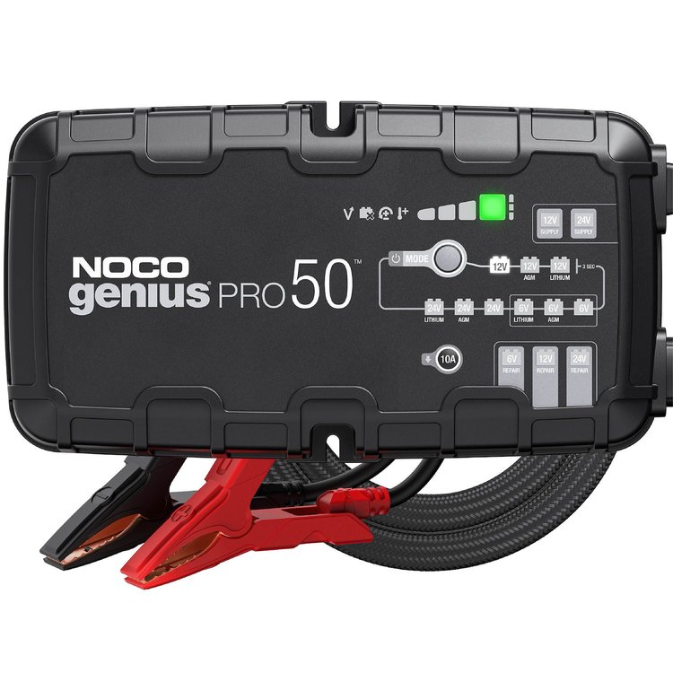 GENIUSPRO50 50-Amp 6 V/12 V/24 V Pro Smart Battery Charger