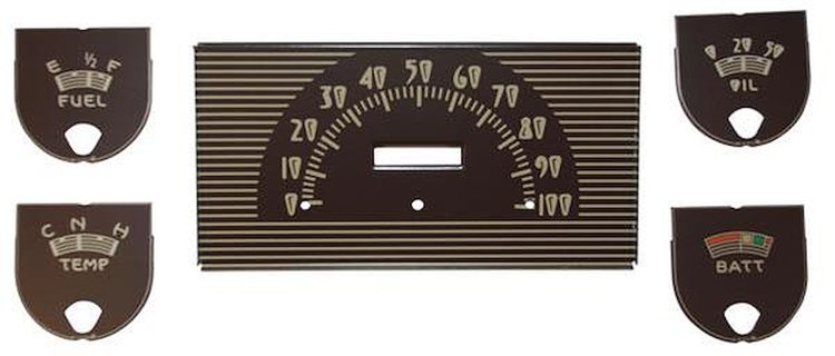 01A-17255-A Gauge Face Kit, 1940 Ford Standard