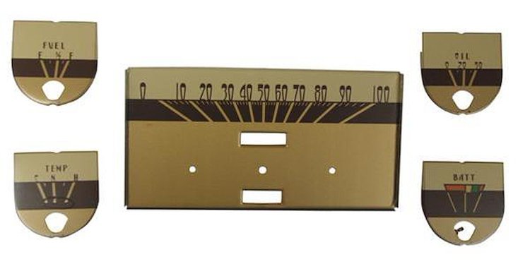 01A-17255-B Gauge Face Kit, 1940 Ford Deluxe